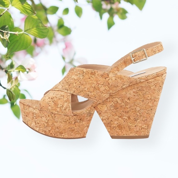 Diane Von Furstenberg Shoes - DIANE Von Furstenberg Cork Wedge Sandal